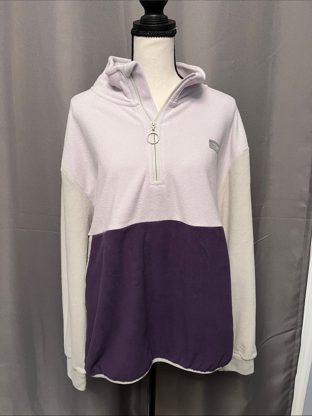 Simply Southern Lavender, Purple & Cream Colorblock Quarter-Zip Hoodie